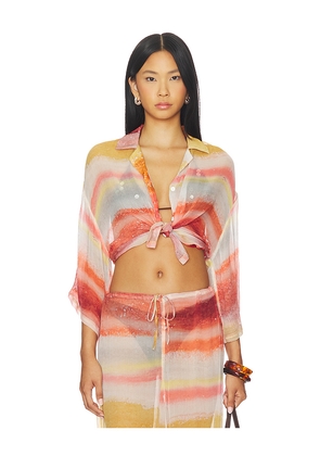 vitamin A Petra Shirt in Orange. Size L. Also in M, S, XS.