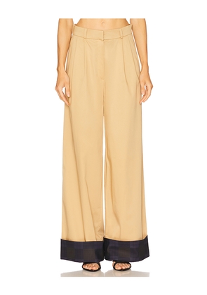 Zuleyha Kuru Desmia Pant in Beige. Size 36. Also in 38, 40, 42, 44.