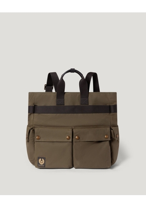 Belstaff Trialmaster 2-way Tote Unisex's Waxed Cotton Faded Olive Size One Size
