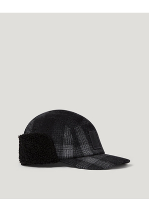 Belstaff Trail Hat Unisex's Wool Check Multi Grey Size One Size