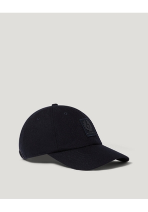 Belstaff Phoenix Logo Cap Unisex's Wool Dark Ink Size One Size