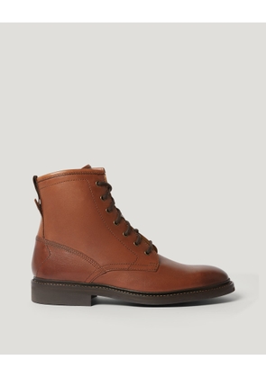 Belstaff Shelton Boot Smooth Leather Cognac Size UK 7