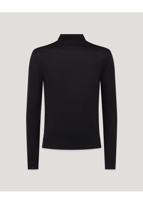 Belstaff Tait Fitted Roll Neck Women's Wool Cashmere Blend Black Size L