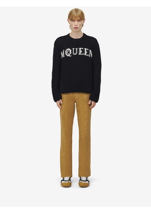 ALEXANDER MCQUEEN - McQueen Logo Textured Jumper - Item 829319Q1BDL1080