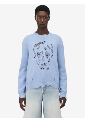 ALEXANDER MCQUEEN - Distressed Skull Jumper - Item 807272Q1BA64331