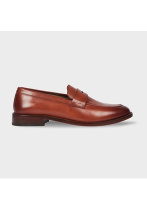 Paul Smith Tan Leather 'Benito' Loafers Brown
