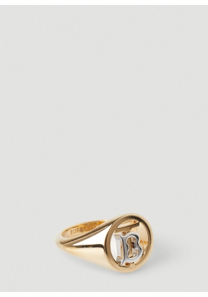 Burberry Logo Cut Out Signet Ring - Woman Jewellery Gold S