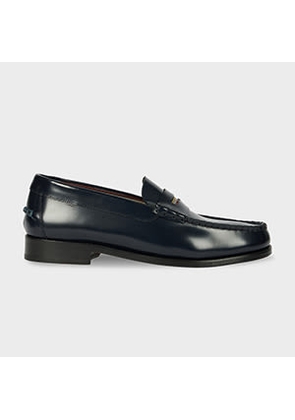 Paul Smith Dark Navy Leather 'Lido' Loafers Blue