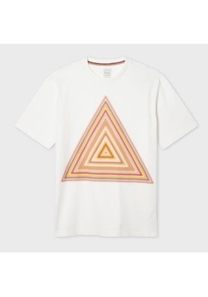 Paul Smith White 'Signature Stripe Triangle' Print T-Shirt