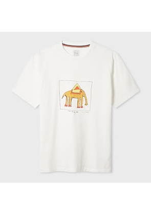 Paul Smith White 'Elephant' Print T-Shirt