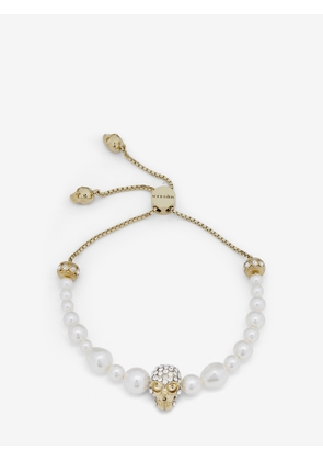 ALEXANDER MCQUEEN - Skull and Pearl Friendship Bracelet - Item 836479J161P1953