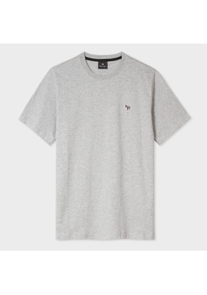 PS Paul Smith Grey Marl Cotton Zebra Logo T-Shirt