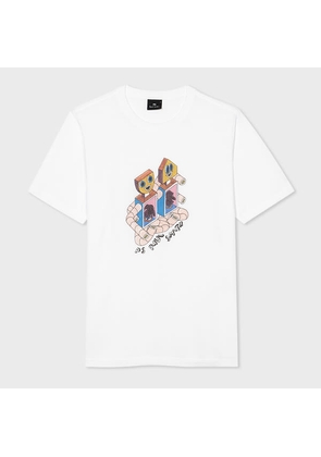 PS Paul Smith White Organic Cotton 'Robots' T-Shirt