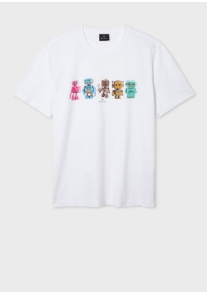PS Paul Smith White 'Robots' T-Shirt