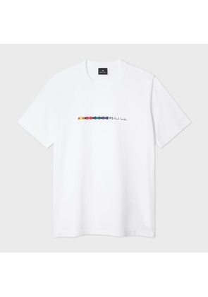 PS Paul Smith White 'Bike Chain' Print T-Shirt