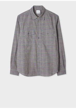 PS Paul Smith Multicolour Check Cotton-Lyocell Shirt Grey