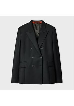 Paul Smith Women's Black Wool-Cashmere Flannel Blazer