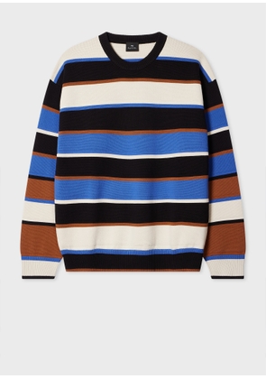 PS Paul Smith Black And Blue Stripe Milano Cotton Sweater