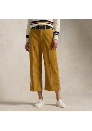 Corduroy Wide-Leg Cropped Trouser