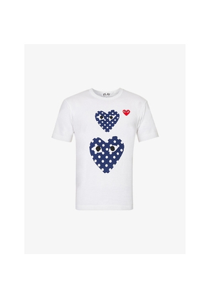 Mens Comme Des Garcons Play Heart-Print Cotton-Jersey T-Shirt