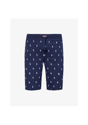 Mens Polo Ralph Lauren Cotton-Jersey Logo-Print Pyjama Shorts