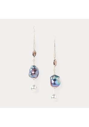 Sterling Silver Pearl Threader Earrings