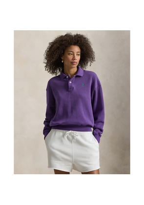 Polo-Collar Fleece Pullover