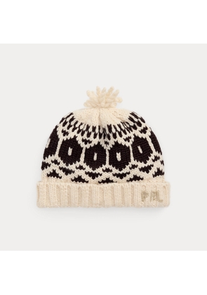 Wool Snowflake Pom-Pom Beanie