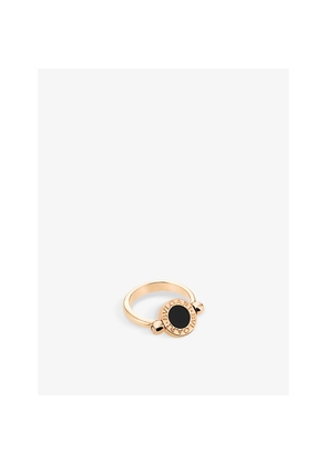 Bvlgari Bvlgari 18ct Rose-Gold, Onyx and Mother-Of-Pearl Ring