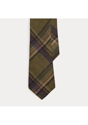 Plaid-Print Cashmere-Silk Tie