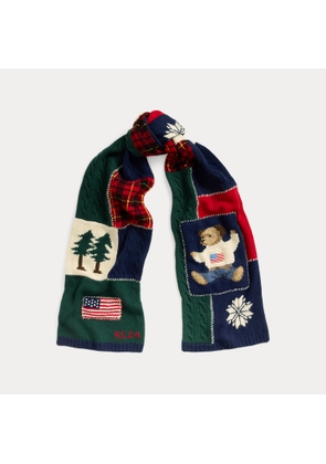 Multi-Patchwork Wool-Blend Scarf