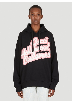 Gucci Sequinned Hooded Sweatshirt - Woman Sweatshirts Black Xs