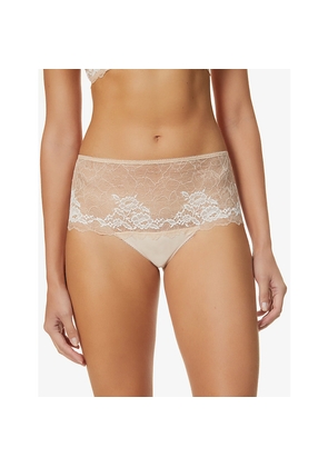 Womens Wacoal Lace Perfection Mid-Rise Stretch-Lace Briefs