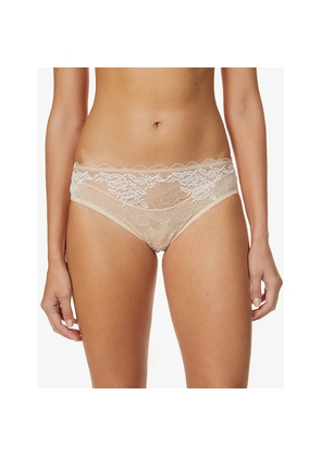 Womens Wacoal Lace Perfection Mid-Rise Stretch-Lace Briefs