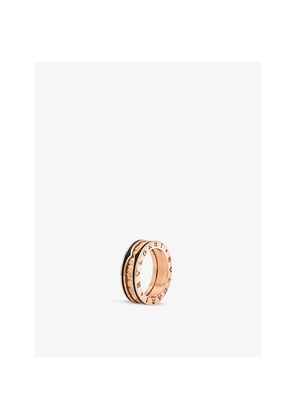 Bvlgari B.Zero1 18ct Rose-Gold and Ceramic Ring
