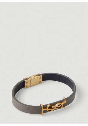 Saint Laurent Ysl Plaque Bracelet - Man Jewellery Black L