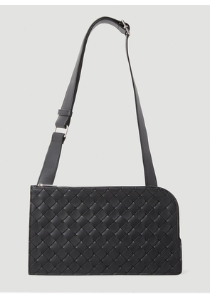 Bottega Veneta Intreccio Pouch Crossbody Bag - Man Crossbody Bags Black One Size