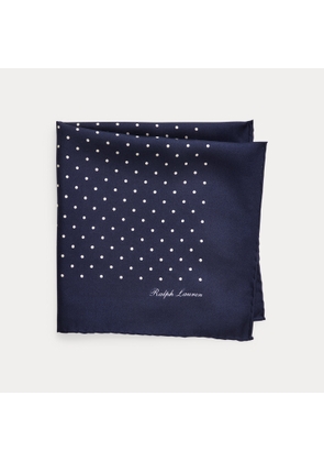 Polka-Dot Silk Foulard Pocket Square