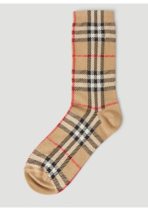Burberry Vintage Check Intarsia Socks -  Socks Beige S