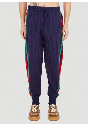 Gucci Web Track Pants - Man Track Pants Dark Blue Xl