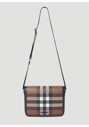 Burberry Small Alfred Messenger Bag - Man Crossbody Bags Brown One Size