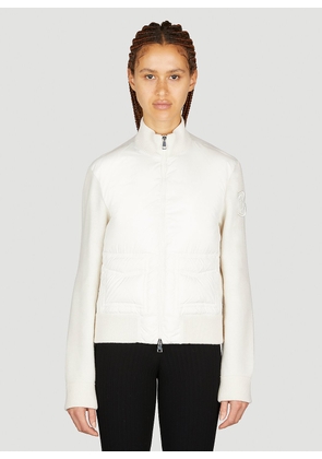 Moncler Padded Wool Cardigan - Woman Jackets White Xs