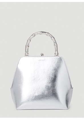 Jil Sander Goji Square Tote Bag - Woman Handbags Silver One Size