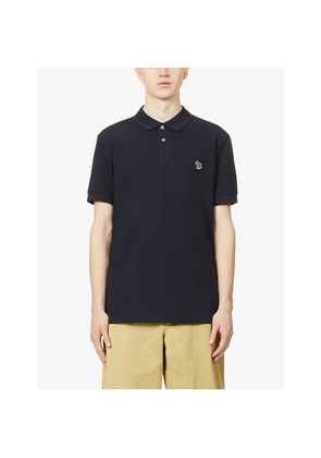 Mens PS by Paul Smith Zebra-Embroidered Cotton-Piqué Polo Shirt