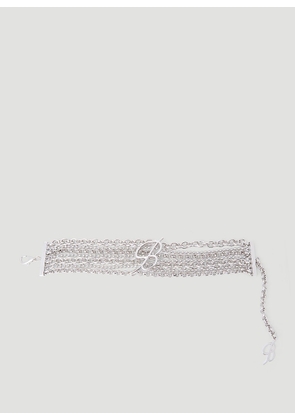Blumarine Logo Layered Chocker - Woman Jewellery Silver One Size