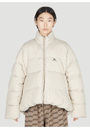 Balenciaga C-shape Puffer Jacket - Woman Jackets Cream Fr - 38