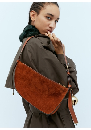 Burberry Suede Sling Shoulder Bag - Woman Shoulder Bags Brown One Size