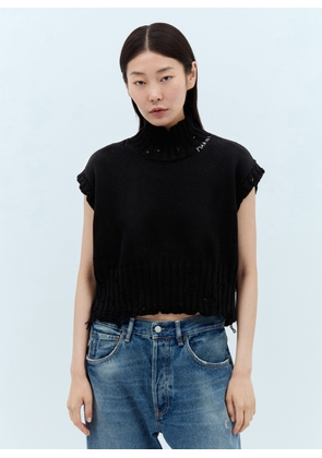 Marni High Neck Cropped Sweater - Woman Knitwear Black It - 40