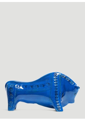 Bitossi Ceramiche Rimini Bull Figure -  Decorative Objects Blue One Size
