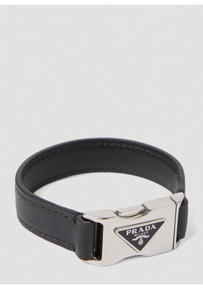 Prada Logo Plaque Bracelet - Man Jewellery Black L